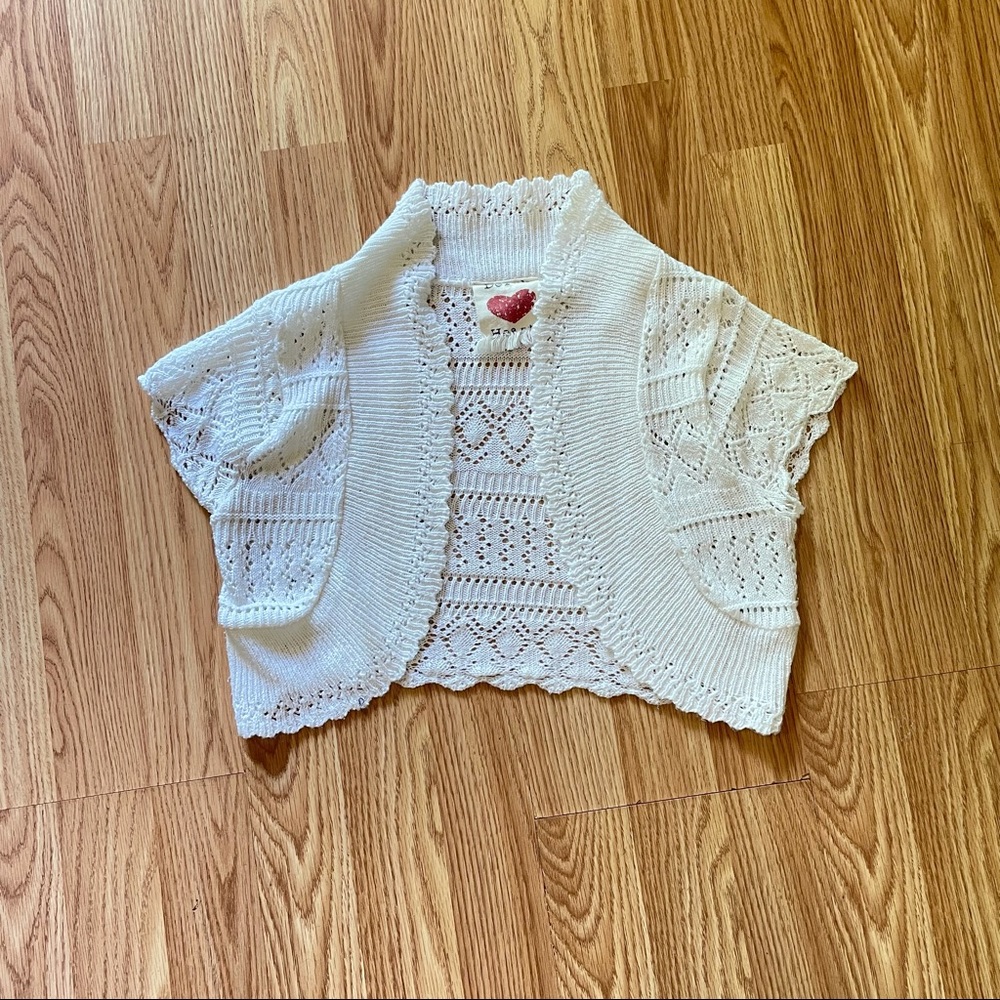 Derek and heart lightweight sweater jacket cream color